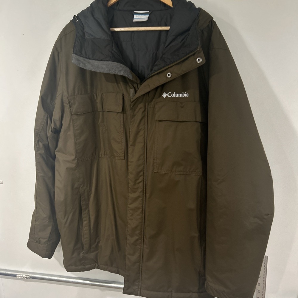 Columbia Winter Jacket Men Olive Hood XL